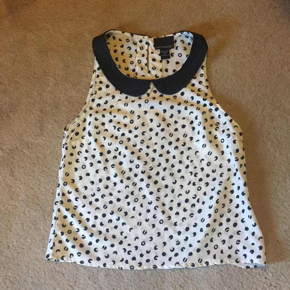 Cynthia Rowley Black and Ivory Blouse